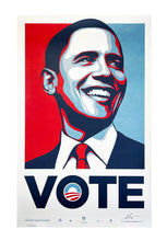 Load image into Gallery viewer, SHEPARD FAIREY 'VOTE (Obama 2008)' HAND-SIGNED/Framed Archival Pigment Print - Signari Gallery