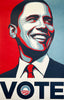 SHEPARD FAIREY 'VOTE (Obama 2008)' HAND-SIGNED/Framed Archival Pigment Print - Signari Gallery