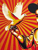SHEPARD FAIREY 'Vivi La Revolucion' (2008) RARE Custom Framed Screen Print - Signari Gallery