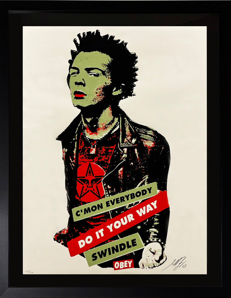 SHEPARD FAIREY 'Sid Vicious: Your Way' (2003) Framed Screen Print - Signari Gallery