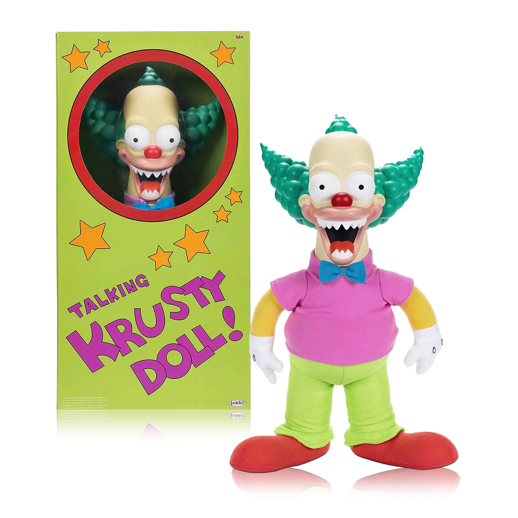 THE SIMPSONS 'Talking Krusty Doll' (2024) Good/Evil 16" Plush-body Figure - Signari Gallery