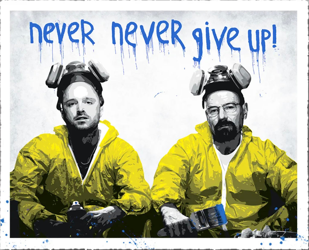 SIXSTRINGER 'Walt & Jesse: Never Give Up' (2012) Screen Print - Signari Gallery