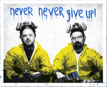 Load image into Gallery viewer, SIXSTRINGER 'Walt & Jesse: Never Give Up' (2012) Screen Print - Signari Gallery