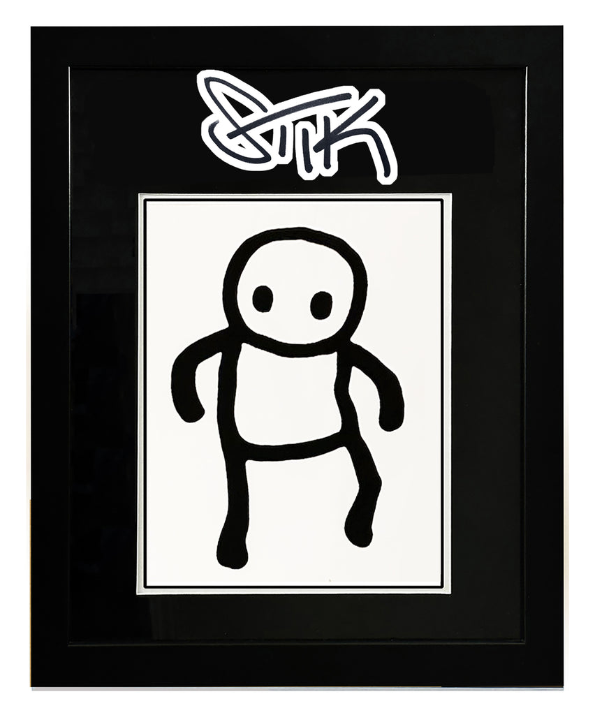 STIK 'Stik Character 2' (2011) RARE Custom Framed Hand-Drawn Sketch