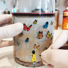 Load image into Gallery viewer, TABBY x Gaisbergwasser 'Edition Austria' (2024) 2-Sided Hand-Embellished Water Bottle - Signari Gallery