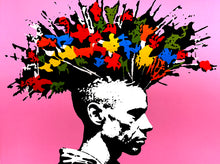 Load image into Gallery viewer, TABBY &#39;Flower Punk&#39; (2024) Unique Background Giclée + Screen Print - Signari Gallery 