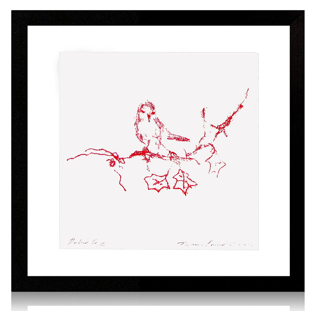 TRACEY EMIN 'Robin Sez' (2009) Original (framed) Christmas Card - Signari Gallery