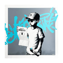 Load image into Gallery viewer, ZEDSY 'How to Graffiti' (aqua) Screen Print - Signari Gallery
