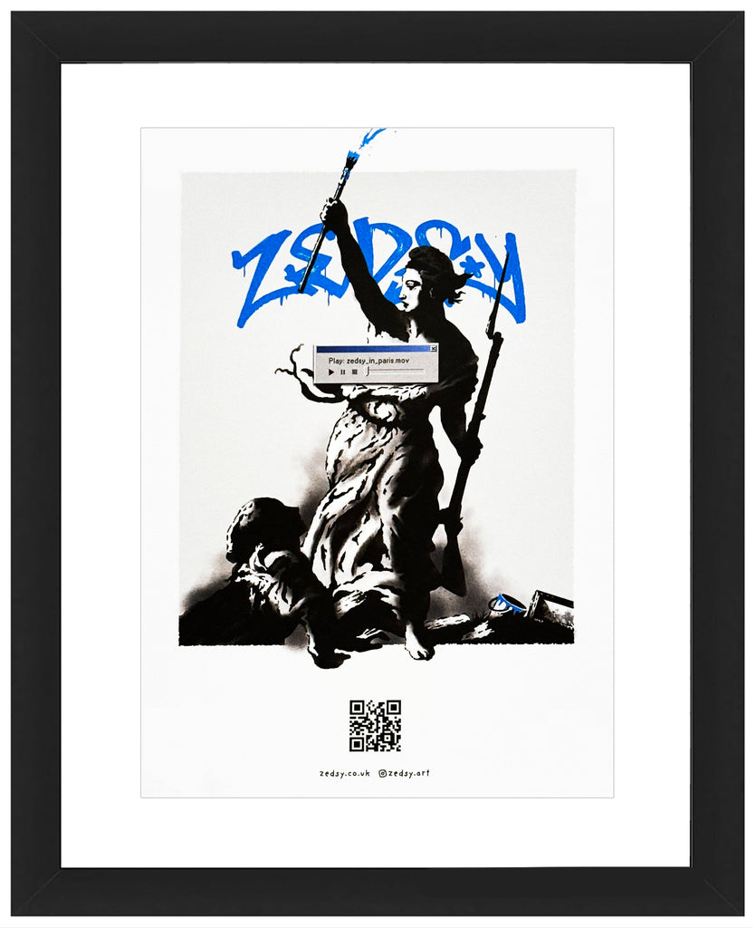ZEDSY 'Zedsy in Paris' (2022) Original (framed) Promotional Mini-Print - Signari Gallery