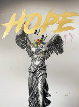 Load image into Gallery viewer, ALESSIO B 'Hope' (silver) Hand-Finished Screen Print (AP)