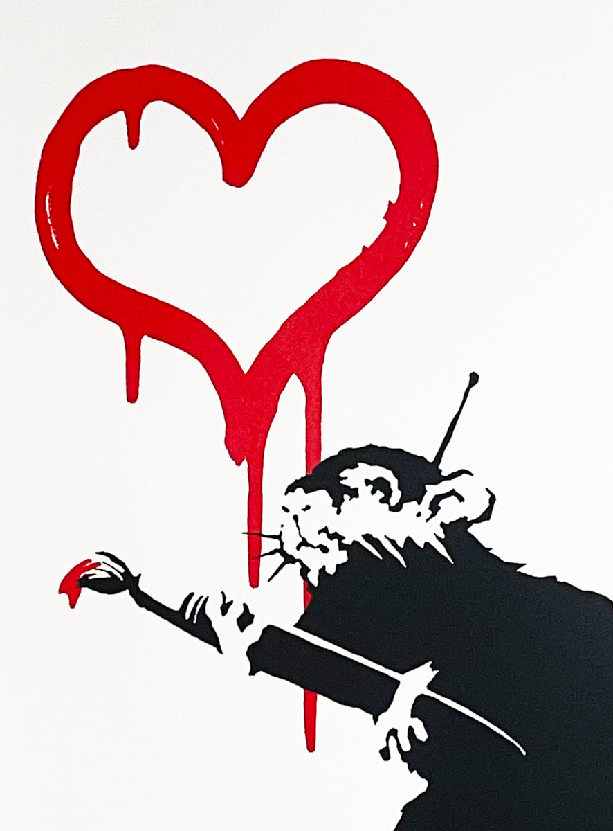 BANKSY (after) 'Love Rat' Screen Print (AP-1) | Signari Gallery