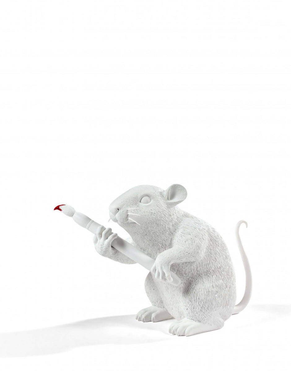 BANKSY x Brandalism 'Love Rat' (white) Polystone Sculpture