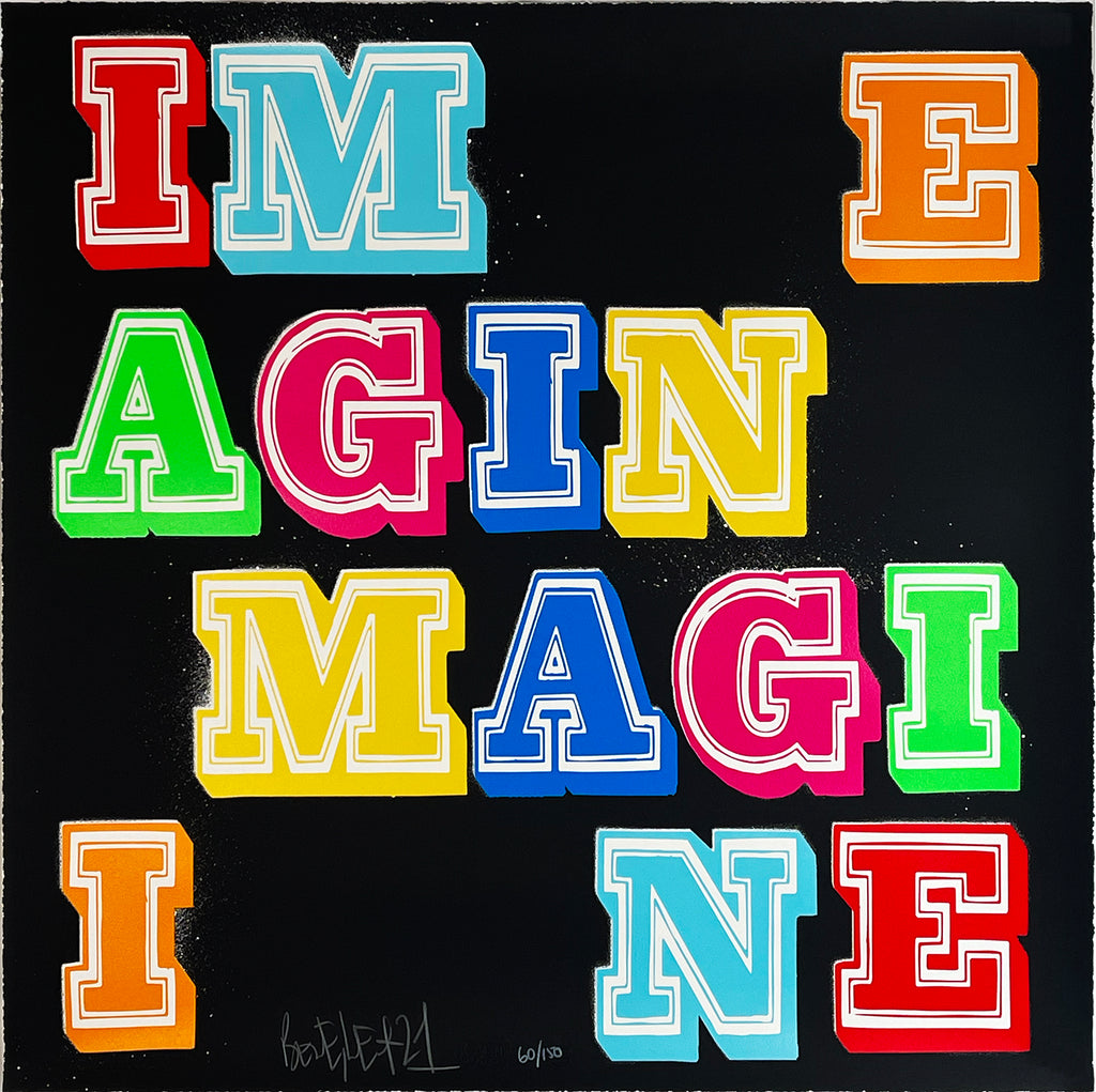 BEN EINE 'Imagine' 9-Color Screen Print