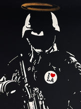 Load image into Gallery viewer, BEN NAZ 'LA Love' (gold) Hand-Painted Screen Print - Signari Gallery