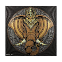 Load image into Gallery viewer, CHRIS SAUNDERS 'Elephant Mandala' Rare Screen Print - Signari Gallery
