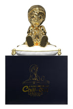 Load image into Gallery viewer, JUCE GACE 'A Wood Awakening: Chill-Out' (gold chrome) Porcelain Art Figure