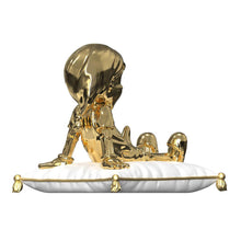 Load image into Gallery viewer, JUCE GACE 'A Wood Awakening: Chill-Out' (gold chrome) Porcelain Art Figure