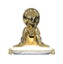 Load image into Gallery viewer, JUCE GACE 'A Wood Awakening: Chill-Out' (gold chrome) Porcelain Art Figure