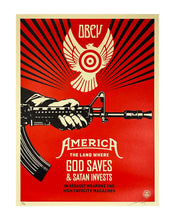 Load image into Gallery viewer, SHEPARD FAIREY 'God Saves & Satan Invests' Screen Print - Signari Gallery