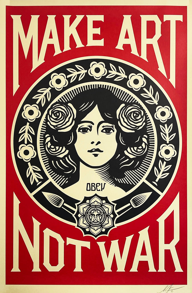 SHEPARD FAIREY 'Make Art Not War' Offset Lithograph