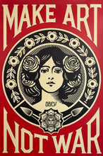 Load image into Gallery viewer, SHEPARD FAIREY 'Make Art Not War' Offset Lithograph