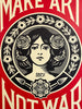 SHEPARD FAIREY 'Make Art Not War' Offset Lithograph