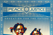 Load image into Gallery viewer, SHEPARD FAIREY 'Peace & Justice: Haiti' Screen Print