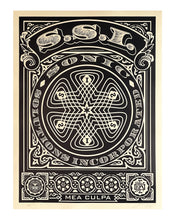 Load image into Gallery viewer, SHEPARD FAIREY 'SSI: Mea Culpa' (black) Screen Print