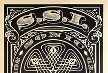 Load image into Gallery viewer, SHEPARD FAIREY 'SSI: Mea Culpa' (black) Screen Print
