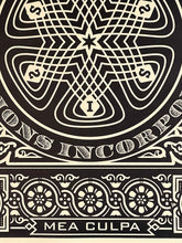 Load image into Gallery viewer, SHEPARD FAIREY 'SSI: Mea Culpa' (black) Screen Print