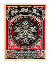Load image into Gallery viewer, SHEPARD FAIREY 'SSI: Mea Culpa' (black/red) Screen Print