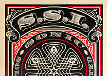Load image into Gallery viewer, SHEPARD FAIREY 'SSI: Mea Culpa' (black/red) Screen Print