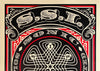SHEPARD FAIREY 'SSI: Mea Culpa' (black/red) Screen Print