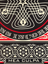 Load image into Gallery viewer, SHEPARD FAIREY 'SSI: Mea Culpa' (black/red) Screen Print