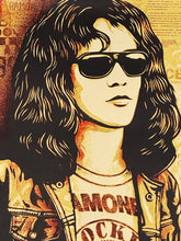 Load image into Gallery viewer, SHEPARD FAIREY 'Tommy Ramone' (red) Screen Print (270)