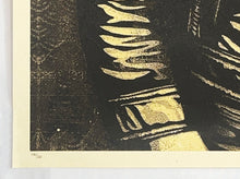 Load image into Gallery viewer, SHEPARD FAIREY 'Tommy Ramone' (gold) Screen Print (280)