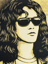 Load image into Gallery viewer, SHEPARD FAIREY 'Tommy Ramone' (gold) Screen Print (280)
