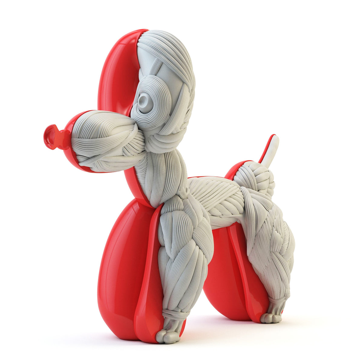 WHATSHISNAME 'Anatomical Balloon Dog' (red) Resin Art Figure