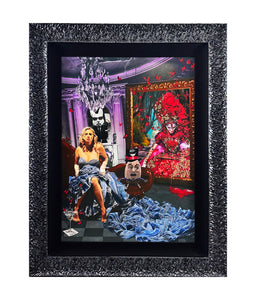 ADAM SCOTT ROTE 'Alice - Couture in Wonderland' Framed Hand-Embellished Giclée on Canvas - Signari Gallery 