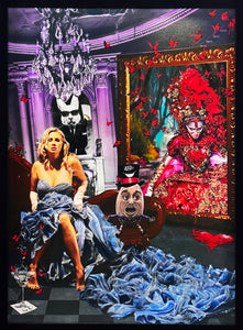 ADAM SCOTT ROTE 'Alice - Couture in Wonderland' Framed Hand-Embellished Giclée on Canvas - Signari Gallery 