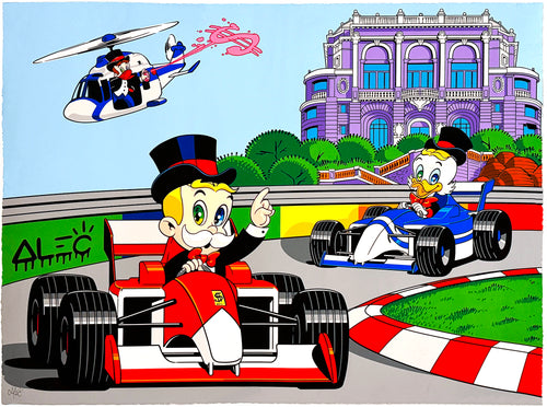 ALEC MONOPOLY 'Monaco Grand Prix' (2024) 29-Color Screen Print - Signari Gallery 
