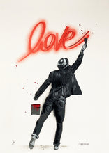 Load image into Gallery viewer, ALESSIO B &#39;Paint Love&#39; (white) Hand-Finished Screen Print - Signari Gallery 