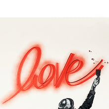 Load image into Gallery viewer, ALESSIO B &#39;Paint Love&#39; (2020) Hand-Finished Screen Print (white) - Signari Gallery 