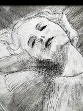 Load image into Gallery viewer, ALFRED G. HUBER &#39;Woman Reclining with Sheet Music&#39; Custom Framed Original Graphite on Canvas - Signari Gallery 