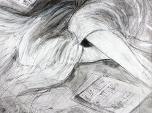 Load image into Gallery viewer, ALFRED G. HUBER &#39;Woman Reclining with Sheet Music&#39; Custom Framed Original Graphite on Canvas - Signari Gallery 