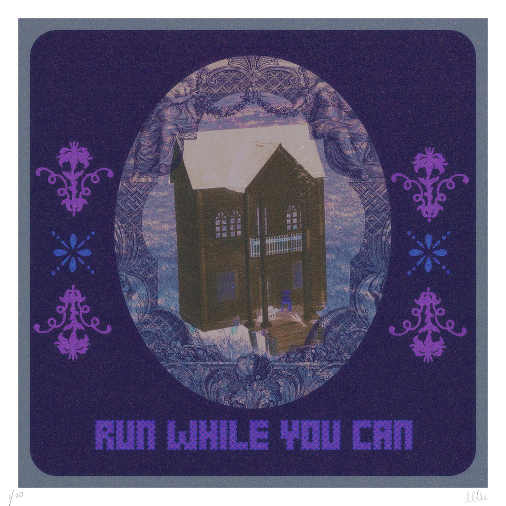 ALLIE EICK 'Run While You Can' (2026) Ominous Giclée on Canvas - Signari Gallery 