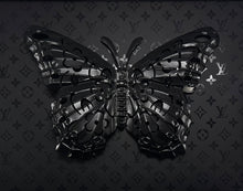 Load image into Gallery viewer, AMSTERDAM ARTS &#39;LV Butterfly 3D&#39; (2023) Artist Framed HPM on Vinyl - Signari Gallery 