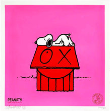 Load image into Gallery viewer, MR. ANDRE 'Snoopy Naps on Red House' (2018) Rare Peanuts Screen Print - Signari Gallery 