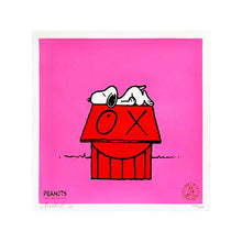 Load image into Gallery viewer, MR. ANDRE 'Snoopy Naps on Red House' (2018) Rare Peanuts Screen Print - Signari Gallery 