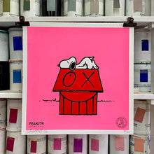 Load image into Gallery viewer, MR. ANDRE 'Snoopy Naps on Red House' (2018) Rare Peanuts Screen Print - Signari Gallery 